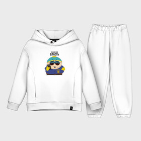 Детский костюм хлопок Oversize с принтом South Park Картман в Новосибирске,  |  | cartman | eric cartman | police | policeman | respect my authoritah | south park | коп | полисмен | саус парк | уважай мою власть | эрик картман | южный парк