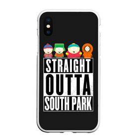 Чехол для iPhone XS Max матовый с принтом South Park в Новосибирске, Силикон | Область печати: задняя сторона чехла, без боковых панелей | cartman | kenny | park | south | southpark | картман | кенни | мульт | мультик | парк | персонаж | персонажи | сериал | южный