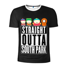 Мужская футболка 3D спортивная с принтом South Park в Новосибирске, 100% полиэстер с улучшенными характеристиками | приталенный силуэт, круглая горловина, широкие плечи, сужается к линии бедра | cartman | kenny | park | south | southpark | картман | кенни | мульт | мультик | парк | персонаж | персонажи | сериал | южный