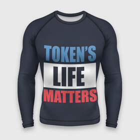 Мужской рашгард 3D с принтом TOKENS LIFE MATTERS в Новосибирске,  |  | cartman | kenny | park | south | southpark | картман | кенни | мульт | мультик | парк | персонаж | персонажи | сериал | южный