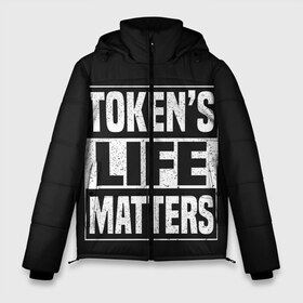 Мужская зимняя куртка 3D с принтом TOKENS LIFE MATTERS в Новосибирске, верх — 100% полиэстер; подкладка — 100% полиэстер; утеплитель — 100% полиэстер | длина ниже бедра, свободный силуэт Оверсайз. Есть воротник-стойка, отстегивающийся капюшон и ветрозащитная планка. 

Боковые карманы с листочкой на кнопках и внутренний карман на молнии. | Тематика изображения на принте: cartman | kenny | park | south | southpark | картман | кенни | мульт | мультик | парк | персонаж | персонажи | сериал | южный