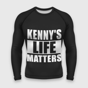 Мужской рашгард 3D с принтом KENNYS LIFE MATTERS в Новосибирске,  |  | cartman | kenny | park | south | southpark | картман | кенни | мульт | мультик | парк | персонаж | персонажи | сериал | южный