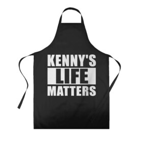 Фартук 3D с принтом KENNYS LIFE MATTERS в Новосибирске, 100% полиэстер | общий размер — 65 х 85 см, ширина нагрудника — 26 см, горловина — 53 см, длина завязок — 54 см, общий обхват в поясе — 173 см. Принт на завязках и на горловине наносится с двух сторон, на основной части фартука — только с внешней стороны | cartman | kenny | park | south | southpark | картман | кенни | мульт | мультик | парк | персонаж | персонажи | сериал | южный