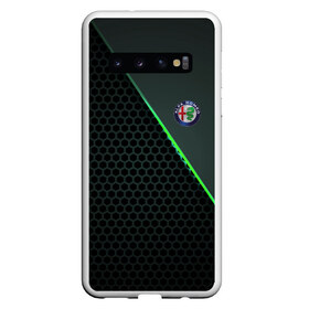 Чехол для Samsung Galaxy S10 с принтом Alfa Romeo в Новосибирске, Силикон | Область печати: задняя сторона чехла, без боковых панелей | alfa | alfa romeo | auto | brera | caimano | crosswagon | giulia | kamal | mito | stelvio | авто | автомобиль | ам