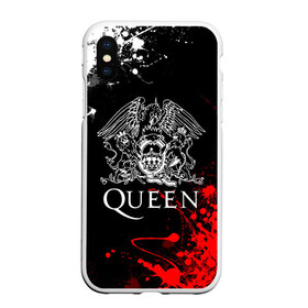 Чехол для iPhone XS Max матовый с принтом QUEEN в Новосибирске, Силикон | Область печати: задняя сторона чехла, без боковых панелей | queen | квин | мистер робот | музыка | рами малек | рок | фредди меркьюри