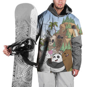 Накидка на куртку 3D с принтом Вся правда о медведях. Селфи в Новосибирске, 100% полиэстер |  | Тематика изображения на принте: grizzly | ice bear | panda | the three bare bears | vdzajul | we bare bears | белый | вся правда о медведях | гризли | панда | правда