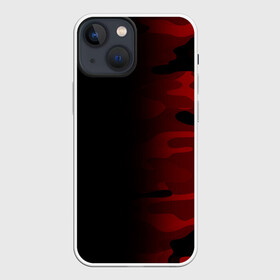 Чехол для iPhone 13 mini с принтом RED BLACK MILITARY CAMO | КРАСНЫЙ КАМУФЛЯЖ в Новосибирске,  |  | Тематика изображения на принте: abstract | camo | geometry | geometry stripes | military | texture | абстракция | армейские | армия | геометрические полосы | геометрия | камуфляж | красный камуфляж | милитари | текстура