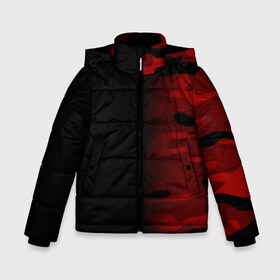 Зимняя куртка для мальчиков 3D с принтом RED BLACK MILITARY CAMO в Новосибирске, ткань верха — 100% полиэстер; подклад — 100% полиэстер, утеплитель — 100% полиэстер | длина ниже бедра, удлиненная спинка, воротник стойка и отстегивающийся капюшон. Есть боковые карманы с листочкой на кнопках, утяжки по низу изделия и внутренний карман на молнии. 

Предусмотрены светоотражающий принт на спинке, радужный светоотражающий элемент на пуллере молнии и на резинке для утяжки | abstract | camo | geometry | geometry stripes | military | texture | абстракция | армейские | армия | геометрические полосы | геометрия | камуфляж | красный камуфляж | милитари | текстура