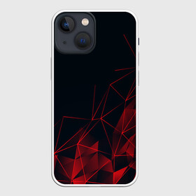 Чехол для iPhone 13 mini с принтом RED STRIPES | КРАСНАЯ ГЕОМЕТРИЯ в Новосибирске,  |  | abstraction | geometry | hexagon | neon | paints | stripes | texture | triangle | абстракция | брызги | геометрия | краски | неон | неоновый | соты | текстура