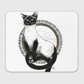 Коврик для мышки прямоугольный с принтом Ostara (Остара) в Новосибирске, натуральный каучук | размер 230 х 185 мм; запечатка лицевой стороны | ostara
остара
котики
руны
беркана
сиамский кот | арт | животные | искусство | картинка | рисунок