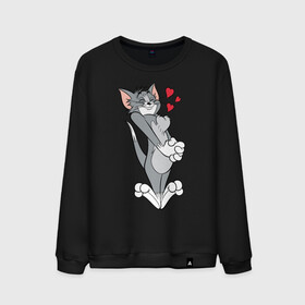 Мужской свитшот хлопок с принтом Enamored Tom в Новосибирске, 100% хлопок |  | love | spike | tom  jerry | tom and jerry | tomjerry | tuffy | vdgerir | мамочка два тапочка | том и джери | том и джерри