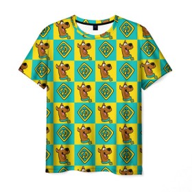 Мужская футболка 3D с принтом Scooby-Doo Logo в Новосибирске, 100% полиэфир | прямой крой, круглый вырез горловины, длина до линии бедер | scooby doo | vdosadir | скуберт фон дуенхеймер | скуби ду | уильям ханна
