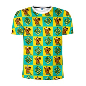 Мужская футболка 3D спортивная с принтом Scooby-Doo Logo в Новосибирске, 100% полиэстер с улучшенными характеристиками | приталенный силуэт, круглая горловина, широкие плечи, сужается к линии бедра | scooby doo | vdosadir | скуберт фон дуенхеймер | скуби ду | уильям ханна
