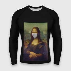 Мужской рашгард 3D с принтом МОНА ЛИЗА В МАСКЕ в Новосибирске,  |  | art | la gioconda | mona lisa | джоконда | живопись | искусство | картина | леонардо | леонардо да винчи | лиза | мона лиза