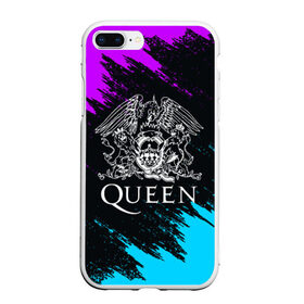 Чехол для iPhone 7Plus/8 Plus матовый с принтом QUEEN в Новосибирске, Силикон | Область печати: задняя сторона чехла, без боковых панелей | queen | rock | we will rock you | брайан мэи | группа queen | группа квин | джон дикон | квин | королева | король | роджер тейлор | рок | фредди меркьюри