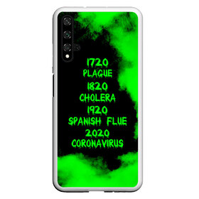 Чехол для Honor 20 с принтом Эпидемии в Новосибирске, Силикон | Область печати: задняя сторона чехла, без боковых панелей | Тематика изображения на принте: 2019   ncov | coronavirus | covid | covid 19 | ncov | virus | арт | биологическая опасность | болезнь | вирус | знак | карантин | корона | коронавирус | короновирус | мем | мой руки | оставайся дома | пандемия | помой руки