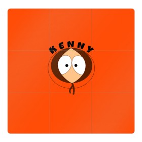 Магнитный плакат 3Х3 с принтом KENNY в Новосибирске, Полимерный материал с магнитным слоем | 9 деталей размером 9*9 см | Тематика изображения на принте: south park | sp | батерс | баттерс | гарисон | кайл  брофловски | картман | кеннет | кенни | комбинезон | куртка | макки | маккормик | марш | мистер | мультфильм | оранжевая | полот | ренди | саус парк