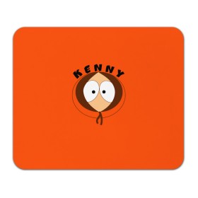 Коврик для мышки прямоугольный с принтом KENNY в Новосибирске, натуральный каучук | размер 230 х 185 мм; запечатка лицевой стороны | south park | sp | батерс | баттерс | гарисон | кайл  брофловски | картман | кеннет | кенни | комбинезон | куртка | макки | маккормик | марш | мистер | мультфильм | оранжевая | полот | ренди | саус парк