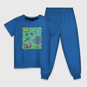 Детская пижама хлопок с принтом Scooby-Doo Map в Новосибирске, 100% хлопок |  брюки и футболка прямого кроя, без карманов, на брюках мягкая резинка на поясе и по низу штанин
 | Тематика изображения на принте: fred jones | scooby doo | shaggy | vdosadir | velma dinkle | велма динкли | дафна блейк | скуберт фон дуенхеймер | скуби ду | уильям ханна | фред джонс | шегги