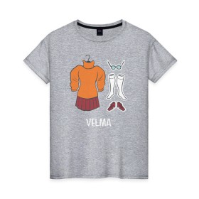 Женская футболка хлопок с принтом Velma в Новосибирске, 100% хлопок | прямой крой, круглый вырез горловины, длина до линии бедер, слегка спущенное плечо | scooby doo | vdosadir | velma dinkle | велма динкли | скуби ду | уильям ханна