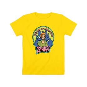 Детская футболка хлопок с принтом Zoinks ! в Новосибирске, 100% хлопок | круглый вырез горловины, полуприлегающий силуэт, длина до линии бедер | scooby doo | shaggy | vdosadir | скуби ду | уильям ханна | шегги