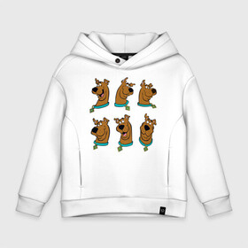 Детское худи Oversize хлопок с принтом Scooby-Doo в Новосибирске, френч-терри — 70% хлопок, 30% полиэстер. Мягкий теплый начес внутри —100% хлопок | боковые карманы, эластичные манжеты и нижняя кромка, капюшон на магнитной кнопке | scooby doo | vdosadir | скуберт фон дуенхеймер | скуби ду | уильям ханна