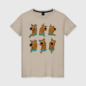 Женская футболка хлопок с принтом Scooby-Doo в Новосибирске, 100% хлопок | прямой крой, круглый вырез горловины, длина до линии бедер, слегка спущенное плечо | scooby doo | vdosadir | скуберт фон дуенхеймер | скуби ду | уильям ханна