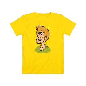 Детская футболка хлопок с принтом Shaggy в Новосибирске, 100% хлопок | круглый вырез горловины, полуприлегающий силуэт, длина до линии бедер | scooby doo | shaggy | vdosadir | скуби ду | шегги