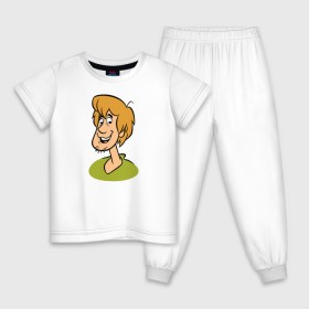 Детская пижама хлопок с принтом Shaggy в Новосибирске, 100% хлопок |  брюки и футболка прямого кроя, без карманов, на брюках мягкая резинка на поясе и по низу штанин
 | scooby doo | shaggy | vdosadir | скуби ду | шегги