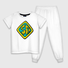 Детская пижама хлопок с принтом SD в Новосибирске, 100% хлопок |  брюки и футболка прямого кроя, без карманов, на брюках мягкая резинка на поясе и по низу штанин
 | scooby doo | vdosadir | скуби ду | уильям ханна