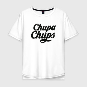 Мужская футболка хлопок Oversize с принтом Chupa-Chups Logo в Новосибирске, 100% хлопок | свободный крой, круглый ворот, “спинка” длиннее передней части | chupa chups | confectus | confetto | бренд | конфета | сладкое | сладость | сосалка | соска | чупа | чупа чупс | чупс