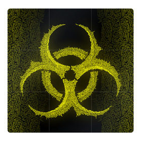 Магнитный плакат 3Х3 с принтом Биологическая Опасность (Oko) в Новосибирске, Полимерный материал с магнитным слоем | 9 деталей размером 9*9 см | 19 | oko | био | биологическая | болезнь | будь | вирус | заражение | защита | здоров | знак | значек | игра | иероглиф | ковид | коронавирус | массовое | мировая | око | опасно | опасность | оружие | пандемия