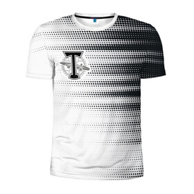 Мужская футболка 3D спортивная с принтом Торпедо в Новосибирске, 100% полиэстер с улучшенными характеристиками | приталенный силуэт, круглая горловина, широкие плечи, сужается к линии бедра | белое | пфл | рфпл | торпедо | форма | футбол | чёрное