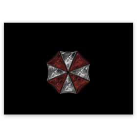 Поздравительная открытка с принтом Umbrella Corporation в Новосибирске, 100% бумага | плотность бумаги 280 г/м2, матовая, на обратной стороне линовка и место для марки
 | 2 | biohazard | claire | evil | horror | raccoon | resident | survival | t virus | t вирус | выживание | зла | кеннеди | клэр | леон | обитель | раккун | редфилд | скотт | ужас