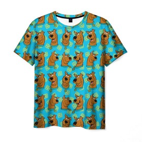 Мужская футболка 3D с принтом Scooby-Doo в Новосибирске, 100% полиэфир | прямой крой, круглый вырез горловины, длина до линии бедер | Тематика изображения на принте: scooby doo | vdosadir | скуберт фон дуенхеймер | скуби ду | уильям ханна