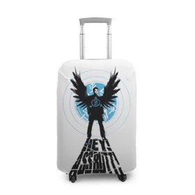 Чехол для чемодана 3D с принтом Castiel - Hey Assbutt рюкзак в Новосибирске, 86% полиэфир, 14% спандекс | двустороннее нанесение принта, прорези для ручек и колес | castiel | supernatural | vdzabma | кастиэль | сверхъестественное