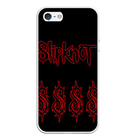 Чехол для iPhone 5/5S матовый с принтом Slipknot (5) в Новосибирске, Силикон | Область печати: задняя сторона чехла, без боковых панелей | devil | metal | music | rock | satana | slipknot | дьявол | метал | музыка | рок | сатана | слипкнот