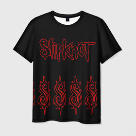 Мужская футболка 3D с принтом Slipknot (5) в Новосибирске, 100% полиэфир | прямой крой, круглый вырез горловины, длина до линии бедер | Тематика изображения на принте: devil | metal | music | rock | satana | slipknot | дьявол | метал | музыка | рок | сатана | слипкнот