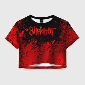 Женская футболка Crop-top 3D с принтом Slipknot (9) в Новосибирске, 100% полиэстер | круглая горловина, длина футболки до линии талии, рукава с отворотами | devil | metal | music | rock | satana | slipknot | дьявол | метал | музыка | рок | сатана | слипкнот