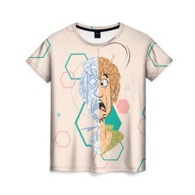 Женская футболка 3D с принтом Shaggy в Новосибирске, 100% полиэфир ( синтетическое хлопкоподобное полотно) | прямой крой, круглый вырез горловины, длина до линии бедер | scooby doo | shaggy | vdosadir | скуби ду | уильям ханна | шегги
