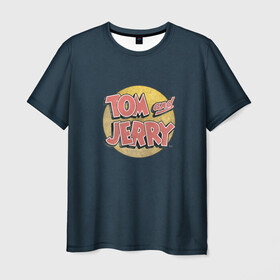 Мужская футболка 3D с принтом Tom&Jerry в Новосибирске, 100% полиэфир | прямой крой, круглый вырез горловины, длина до линии бедер | spike | tom  jerry | tom and jerry | tomjerry | tuffy | vdgerir | мамочка два тапочка | том и джери | том и джерри