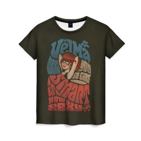 Женская футболка 3D с принтом Velma в Новосибирске, 100% полиэфир ( синтетическое хлопкоподобное полотно) | прямой крой, круглый вырез горловины, длина до линии бедер | scooby doo | vdosadir | velma dinkle | велма динкли | скуби ду | уильям ханна