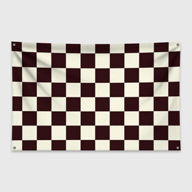 Флаг-баннер с принтом Шахматка в Новосибирске, 100% полиэстер | размер 67 х 109 см, плотность ткани — 95 г/м2; по краям флага есть четыре люверса для крепления | квадраты | текстуры | узор шахматка | узоры | чб | чб квадраты | чб узор | шахматка | шахматная доска | шахматы