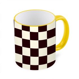 Кружка с принтом Шахматка в Новосибирске, керамика | ёмкость 330 мл | квадраты | текстуры | узор шахматка | узоры | чб | чб квадраты | чб узор | шахматка | шахматная доска | шахматы