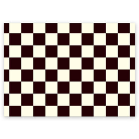Поздравительная открытка с принтом Шахматка в Новосибирске, 100% бумага | плотность бумаги 280 г/м2, матовая, на обратной стороне линовка и место для марки
 | квадраты | текстуры | узор шахматка | узоры | чб | чб квадраты | чб узор | шахматка | шахматная доска | шахматы