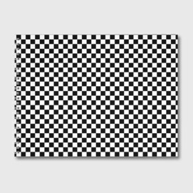 Альбом для рисования с принтом Шахматка мелкая в Новосибирске, 100% бумага
 | матовая бумага, плотность 200 мг. | квадраты | мелкая шахматка | текстуры | узор шахматка | узоры | чб | чб квадраты | чб узор | шахматка | шахматная доска | шахматы