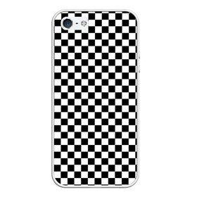 Чехол для iPhone 5/5S матовый с принтом Шахматка мелкая в Новосибирске, Силикон | Область печати: задняя сторона чехла, без боковых панелей | Тематика изображения на принте: квадраты | мелкая шахматка | текстуры | узор шахматка | узоры | чб | чб квадраты | чб узор | шахматка | шахматная доска | шахматы