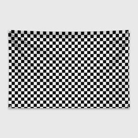 Флаг-баннер с принтом Шахматка мелкая в Новосибирске, 100% полиэстер | размер 67 х 109 см, плотность ткани — 95 г/м2; по краям флага есть четыре люверса для крепления | квадраты | мелкая шахматка | текстуры | узор шахматка | узоры | чб | чб квадраты | чб узор | шахматка | шахматная доска | шахматы