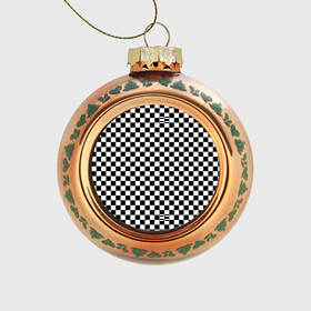 Стеклянный ёлочный шар с принтом Шахматка мелкая в Новосибирске, Стекло | Диаметр: 80 мм | Тематика изображения на принте: квадраты | мелкая шахматка | текстуры | узор шахматка | узоры | чб | чб квадраты | чб узор | шахматка | шахматная доска | шахматы