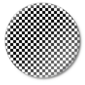 Значок с принтом Шахматка мелкая в Новосибирске,  металл | круглая форма, металлическая застежка в виде булавки | квадраты | мелкая шахматка | текстуры | узор шахматка | узоры | чб | чб квадраты | чб узор | шахматка | шахматная доска | шахматы